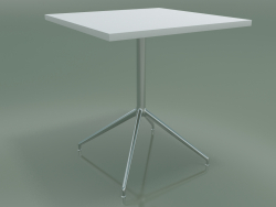 Quadratischer Tisch 5707, 5724 (H 74 - 69 x 69 cm, ausgebreitet, weiß, LU1)