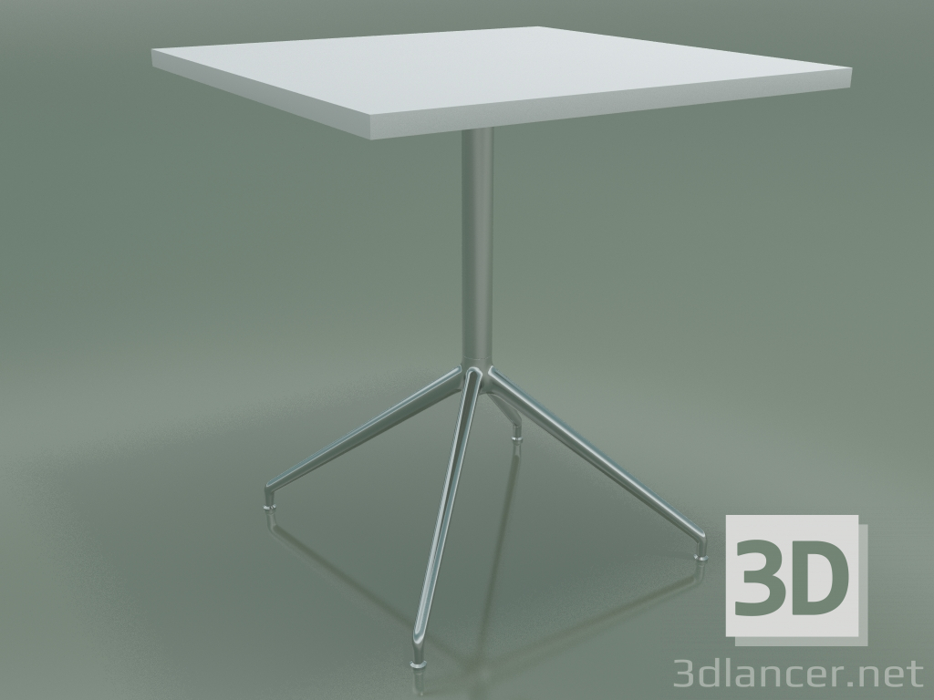 3d model Square table 5707, 5724 (H 74 - 69x69 cm, spread out, White, LU1) - preview