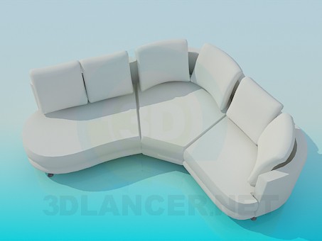 3d модель Мягкий уголок – превью 3d модель Мягкий уголок – превью