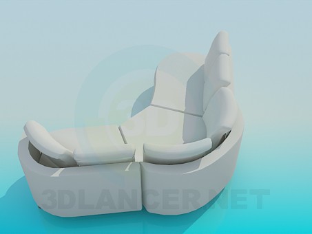 3d модель Мягкий уголок – превью 3d модель Мягкий уголок – превью