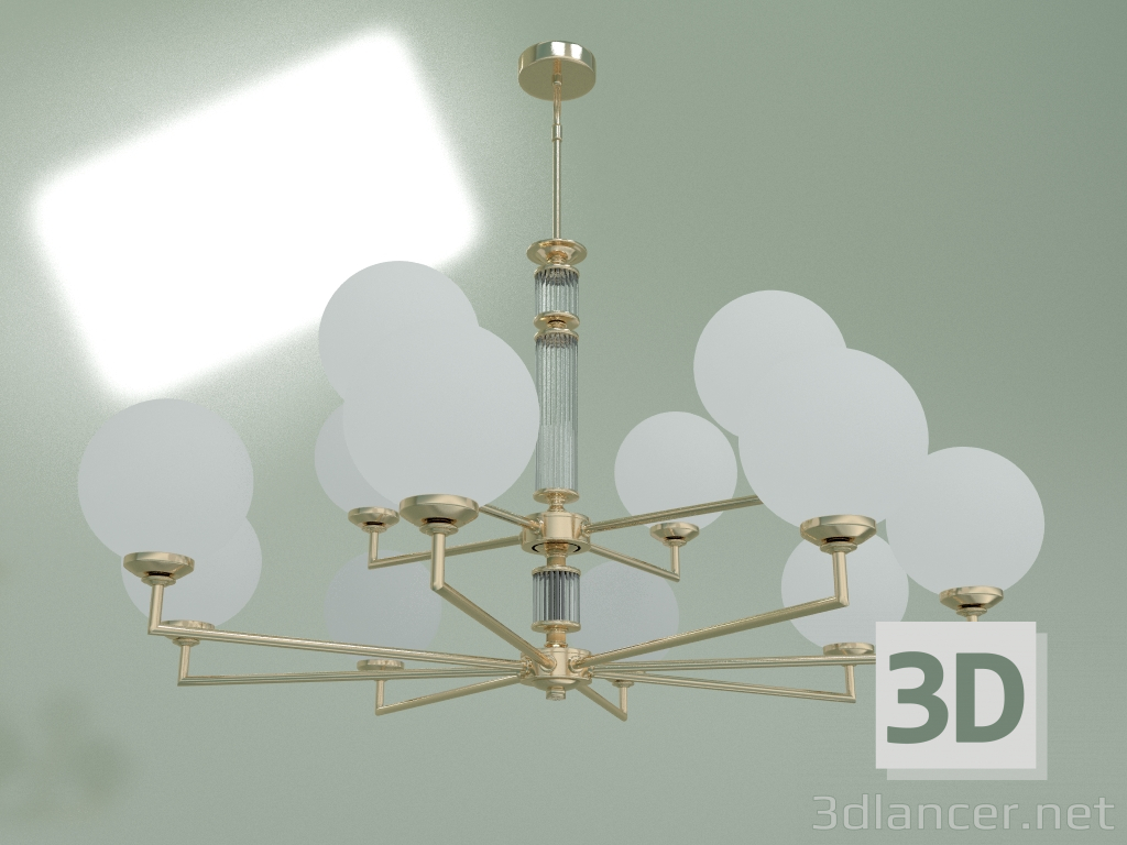 modello 3D Lampadario ARTU VETRO ART-ZW-12 (Z) G - anteprima