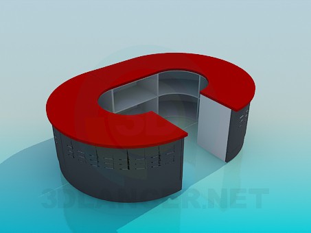 3d model Oval reception - preview 3d model Oval reception - preview