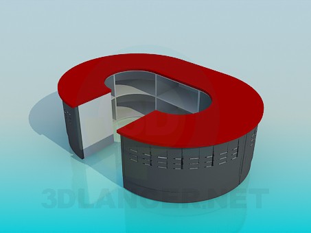 3d model Oval reception - preview 3d model Oval reception - preview