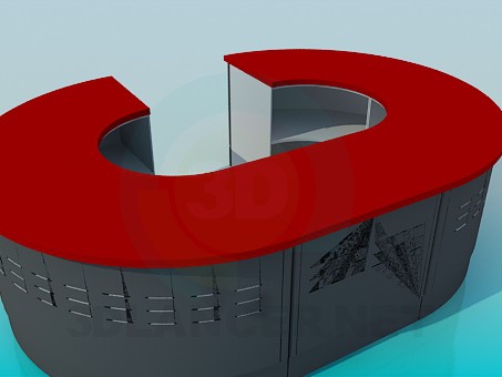 3d model Oval reception - preview 3d model Oval reception - preview