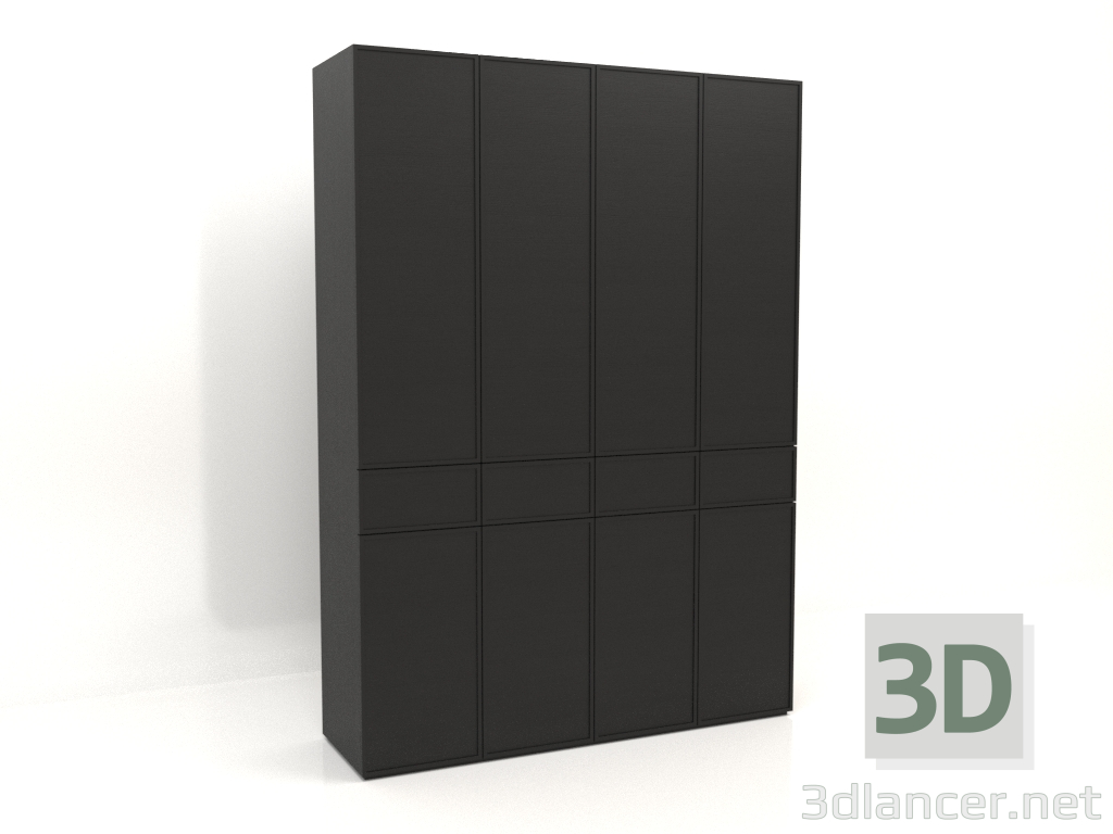 modèle 3D Armoire MW 03 bois (2000x580x2800, bois noir) - preview