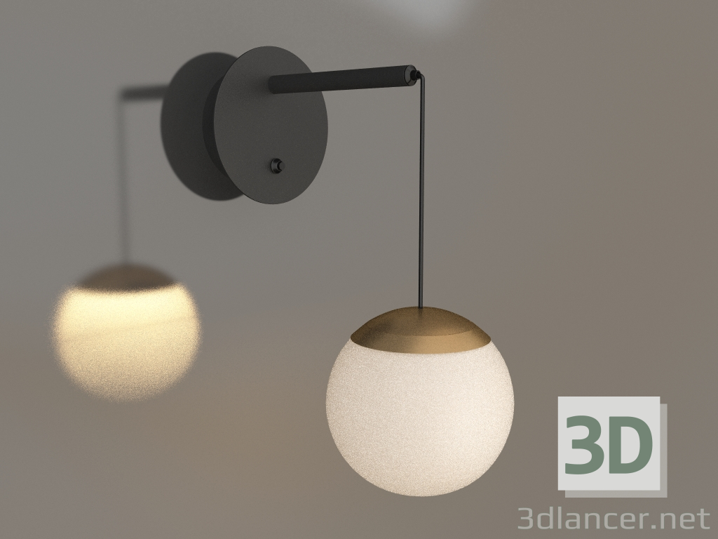 modèle 3D Lampe SP-BEADS-WALL-HANG-R130-6W Warm3000 (BK-GD, 180 °, 230V) - preview