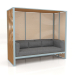 3d model Al Fresco sofa with an aluminum frame made of artificial wood (Blue gray) - preview