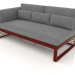 3d model Modular sofa, section 1 left, high back (Wine red) - preview