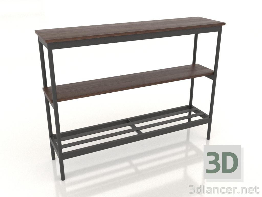 3D Modell Konsole 1200x300 mm (Walnuss dunkel) - Vorschau