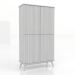 3D modeli Dolap 5 1000x450x1800 mm (beyaz RAL 9010) - önizleme