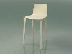 Chaise de bar 5901 (4 pieds en bois, bouleau blanc)