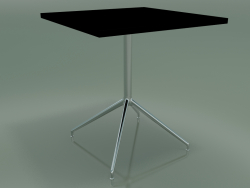 Стол квадратный 5707, 5724 (H 74 - 69x69 cm, разложенный, Black, LU1)