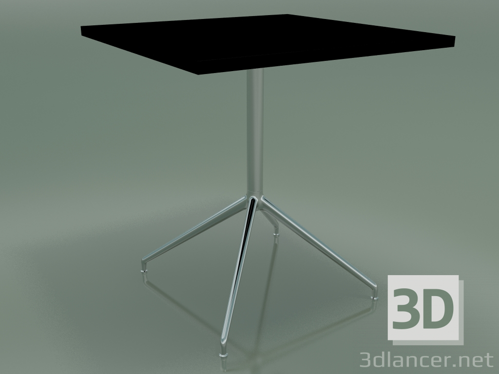 3D Modell Quadratischer Tisch 5707, 5724 (H 74 - 69 x 69 cm, ausgebreitet, schwarz, LU1) - Vorschau