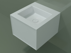 Washbasin with drawer (06UC22401, Glacier White C01, L 48, P 50, H 36 cm)