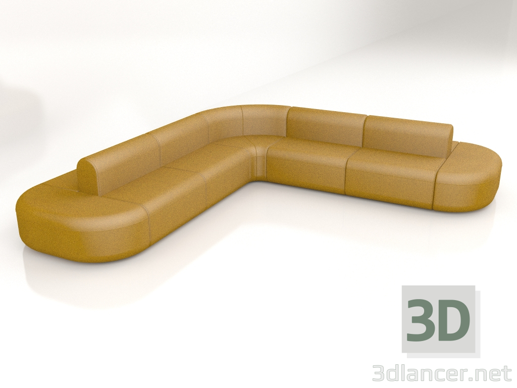 3 डी मॉडल सोफा आर्टिको डबल सोफा AT25 (3721x3720) - पूर्वावलोकन