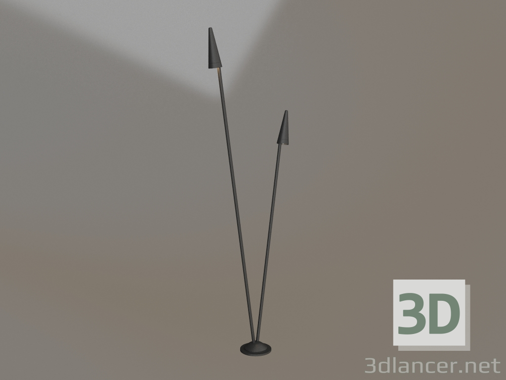 modello 3D Lampada LGD-CONO-BOLL-H2000-2x7W Warm3000 (DG, 36 gradi, 230V) - anteprima