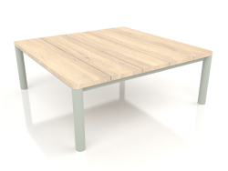 Tavolino 94×94 (Grigio cemento, Legno Iroko)