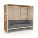 3D Modell Al Fresco Sofa mit Aluminiumrahmen aus Kunstholz (Zementgrau) - Vorschau