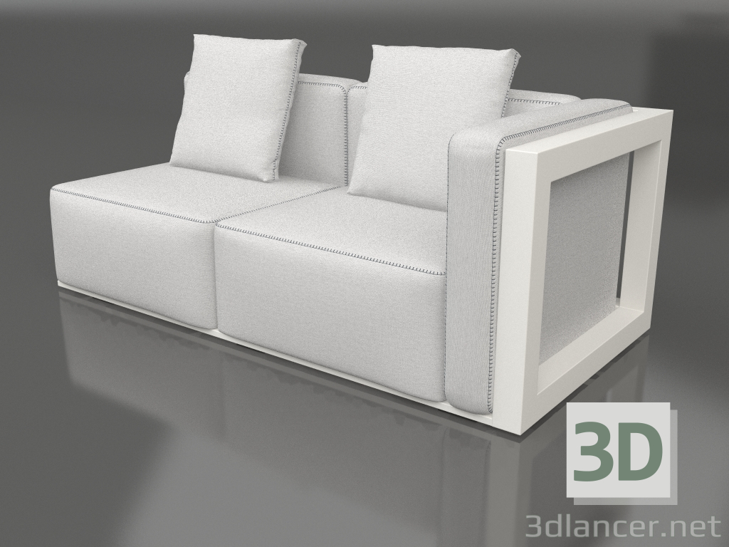 modello 3D Modulo divano, sezione 1 destra (Grigio agata) - anteprima