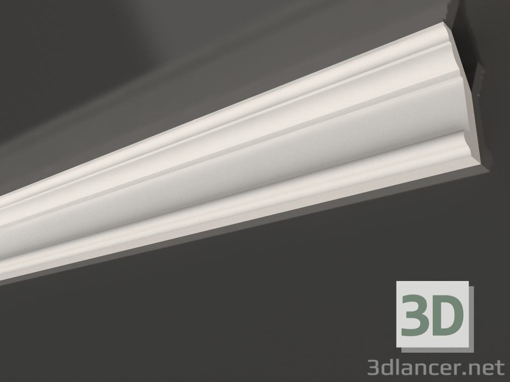 modèle 3D Corniche de plafond en plâtre lisse KG 042 (95x40) - preview