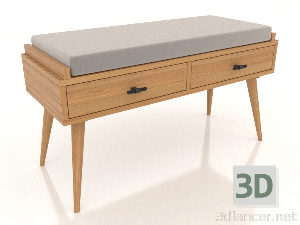 3d model Banco (roble natural) - vista previa