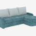 Modelo 3d Sofá-cama de canto para três pessoas - preview