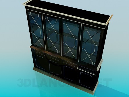 3d model Sideboard 4 doors - preview 3d model Sideboard 4 doors - preview