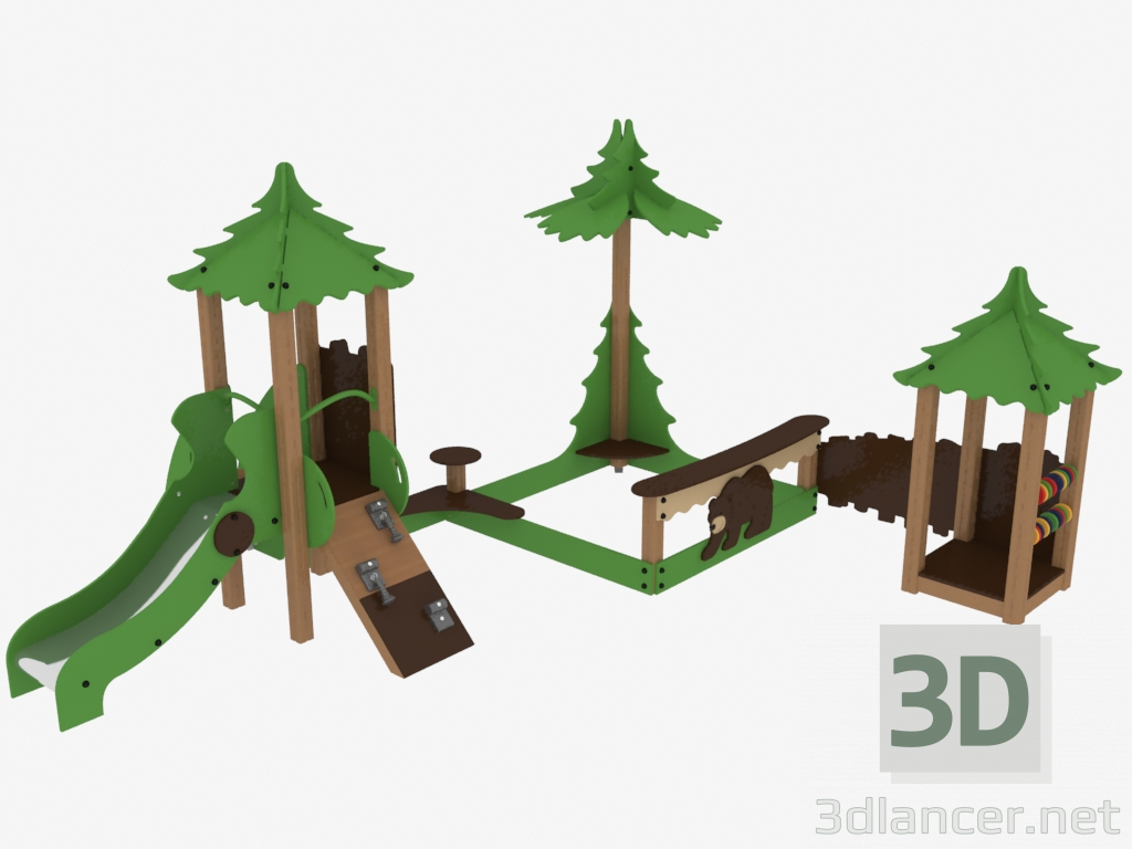 modèle 3D Complexe de jeux pour enfants (S5309) - preview