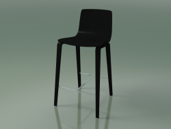 बार कुर्सी 5901 (4 लकड़ी के पैर, काले सन्टी)