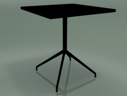Quadratischer Tisch 5707, 5724 (H 74 - 69 x 69 cm, ausgebreitet, schwarz, V39)