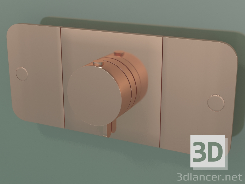 modello 3D Rubinetto doccia, 2 uscite (45712300) - anteprima