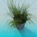 modello 3D Benna con erba decorativa - anteprima