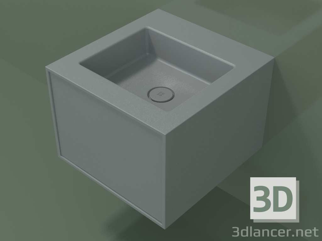 modèle 3D Lavabo avec tiroir (06UC22401, gris argenté C35, L 48, P 50, H 36 cm) - preview