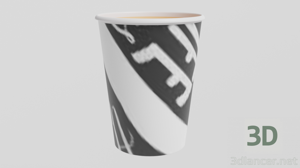 3d model unraveled cup - preview