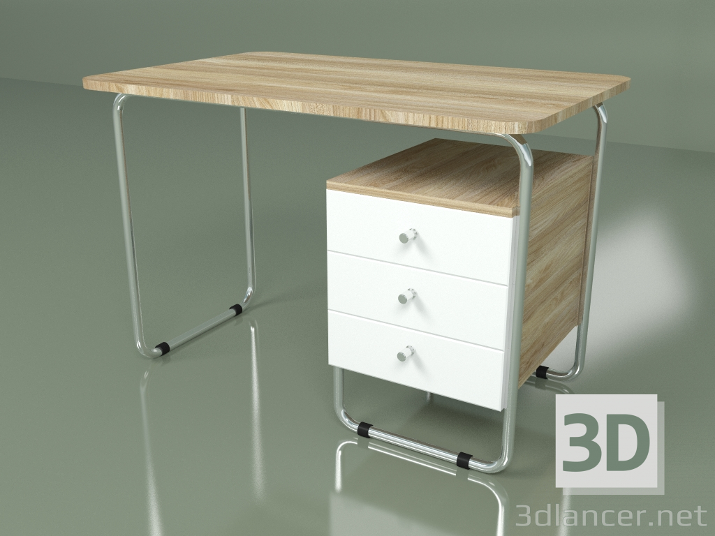 3d model Work table (white) - preview