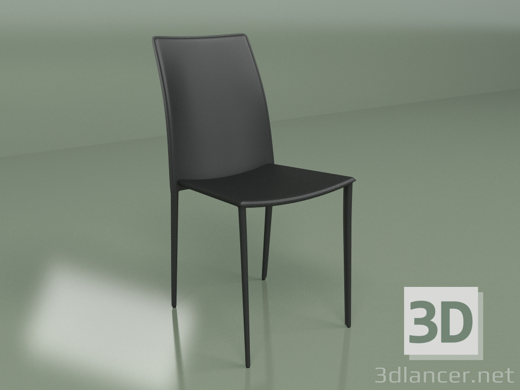 modèle 3D Chaise Grand Noir - preview