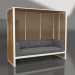 3D Modell Al Fresco Sofa mit Aluminiumgestell aus Kunstholz (Achatgrau) - Vorschau