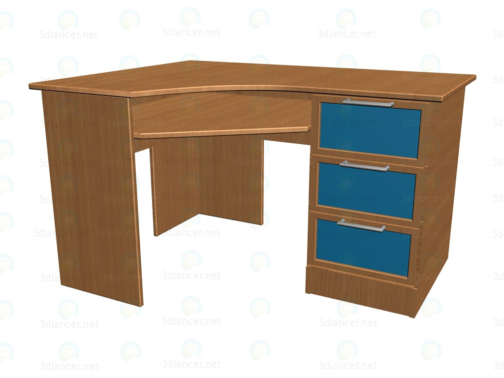 3d model Escritorio de la esquina K714-P - vista previa