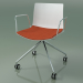 3d model Chair 0290 (4 castors, with armrests, LU1, with seat cushion, PO00101) - preview