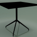 3D Modell Quadratischer Tisch 5708, 5725 (H 74 - 79x79 cm, ausgebreitet, schwarz, V39) - Vorschau
