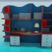 3d model Desk for students - preview