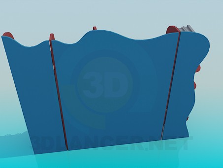 3d модель Письменный стол для школьника – превью 3d модель Письменный стол для школьника – превью