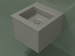Washbasin with drawer (06UC22401, Clay C37, L 48, P 50, H 36 cm)