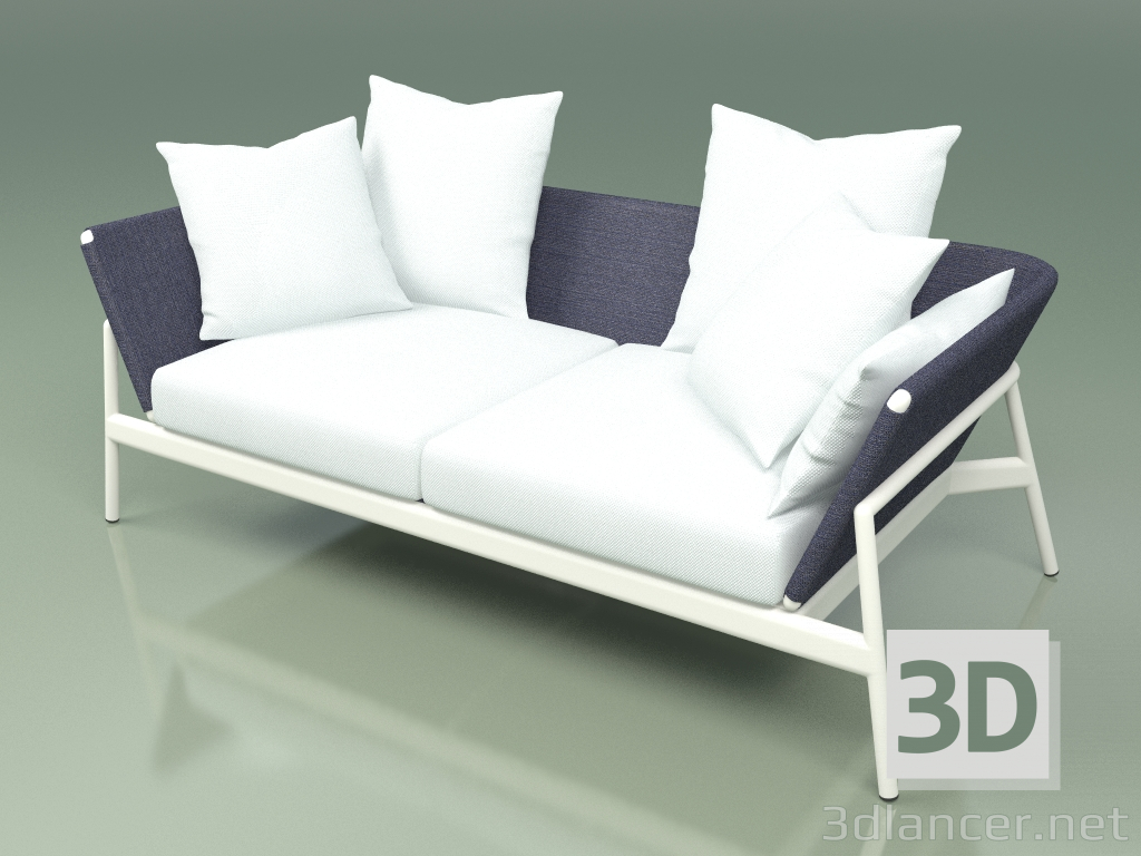 3D Modell Sofa 002 (Metallmilch, Batylineblau) - Vorschau
