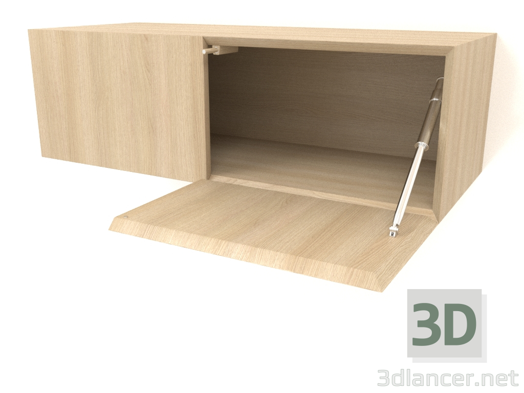 3D Modell Hängeregal ST 06 (offene Tür) (2 Türen, 800x315x250, Holz weiß) - Vorschau