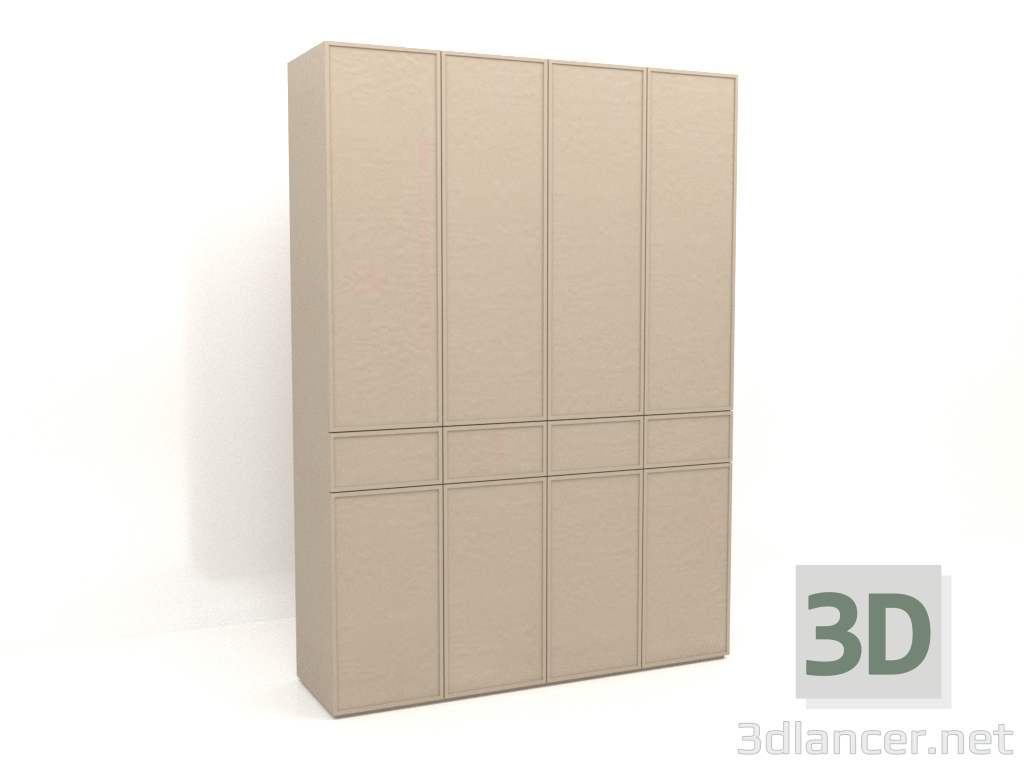 3d model Wardrobe MW 03 paint (2000x580x2800, beige) - preview