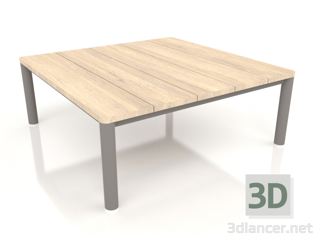 3d model Coffee table 94×94 (Quartz gray, Iroko wood) - preview