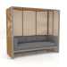 3d model Al Fresco sofa with an aluminum frame made of artificial wood (Quartz gray) - preview