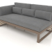 3d model Modular sofa, section 1 left, high back (Bronze) - preview