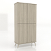 modèle 3D Armoire 5 1000x450x2000 mm (chêne éclairci) - preview